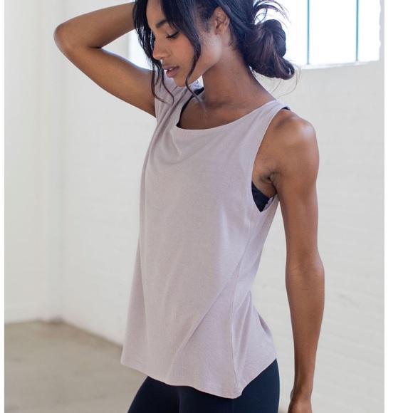 NWT SAVVI MD Light Muted Purple (Cloud Grey) Asymmetrical DARCY Top - Picture 5 of 15